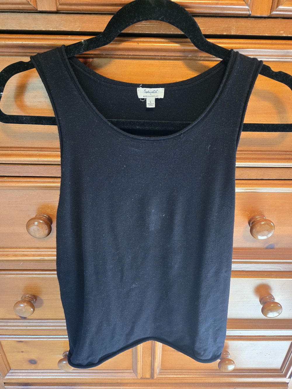 Splendid Black Scoop Tank Top Large Cellajaneblog